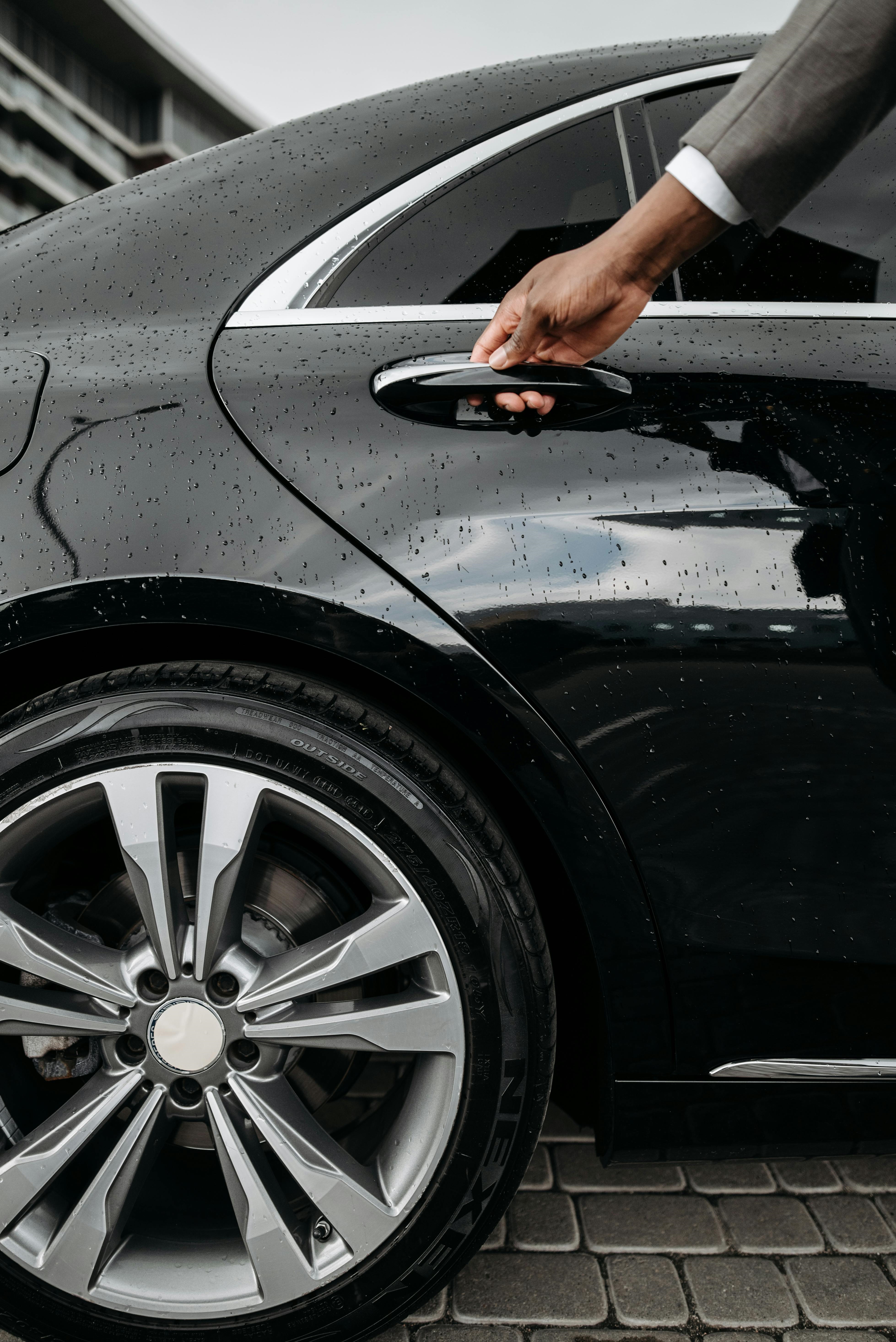 Luxury chauffeur car on airport transfer